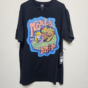 Genuine Authentic Money Drip Graphic T-Shirt 2XL Black Streetwear NWT